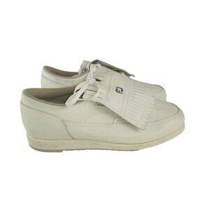 Footjoy Golf Turf Shoes Men’s  White Preppy 53884 Sneaker Rubber SpikesSz 10.5 W